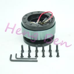New Black Steering Wheel Snap Off Quick Release Hub Adapter Boss kit Universal