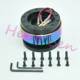 New Black Steering Wheel Snap Off Quick Release Hub Adapter Boss kit Universal