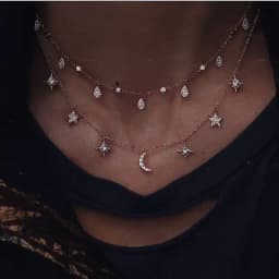 New Gold-plate Crystal Stars Pendant Necklaces For Women Necklace 2020 Multilevel Female Boho Vintage Jewelry Wedding Gift