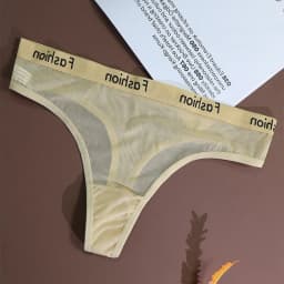 BANNIROU 1Pcs Mesh Sprots Panties Underwear For Woman Sexy Seamless Cheeky Female Soft T-back Thong G-string Woman Underwear