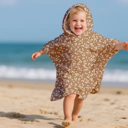 Elinfant 1Pc Children's Beach Towel Pool Swim Bathrobe Kids Hooded Bath Towels Baby Surf Poncho Large Size Cartoon Prints Towel