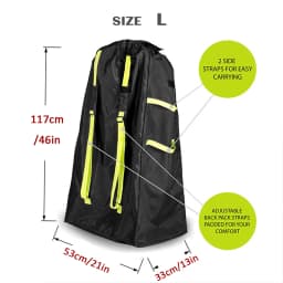 420D Oxford Large Car Seat Bag For Airplane Travel Baby Stroller Dust Cover Infant Carrier Storage Bag With Shoulder Strap