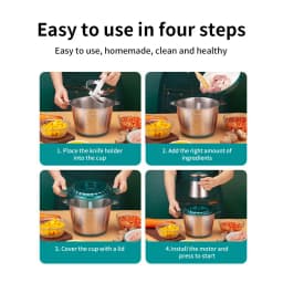 3L Stainless Steel Electric Chopper Meat Grinder Mincer Vegetable Chopper Meat Slicer Machine Chopper Mincer Baby Food Processor