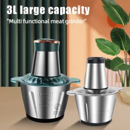 3L Stainless Steel Electric Chopper Meat Grinder Mincer Vegetable Chopper Meat Slicer Machine Chopper Mincer Baby Food Processor