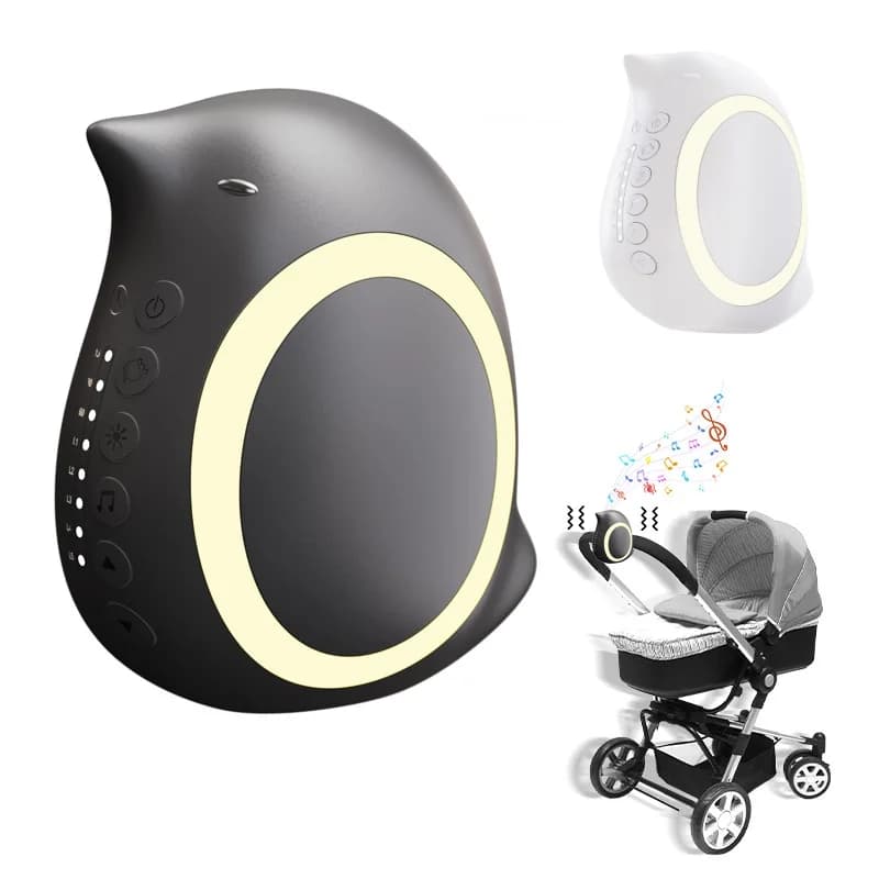 Rechargeable Automatic Pram Rocker Device 1800mAh Battery 5 Level Vibration 3 Timer Modes Portable for Baby Calming and Sleep