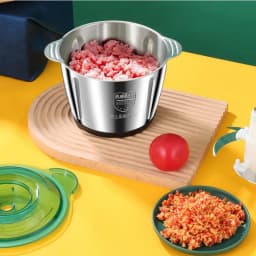 2L Electric Meat Grinders 304 Stainless Steel Food Crusher Multifunctional Vegetable Slicer Chopper Mincer Baby Food Processor