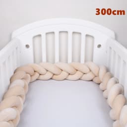  1M/2M/3M/4M Knot Braid Baby Bed Bumper Infant Cradle Protector Plush Pillow Cushion Crib Anti-collision Room Decor