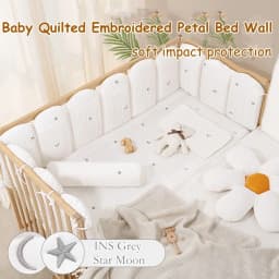 Multi-size Baby Crib Guard Rail Soft Padding,Infant Crib Bumper Liner Cartoon Print Cushioned Bed Fence Baby Bed Bumper