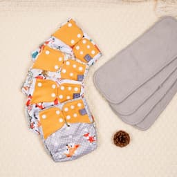 Elinfant waterproof baby cloth diaper with 4 absorbents mesh cloth inner os for 3-15kg washable eco-friendly pocket cloth nappy