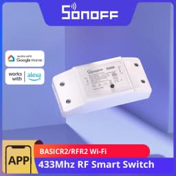 SONOFF BASICR2 RFR2 Wi-Fi 433MHz DIY Smart Switch Light Controller Voice Control Sync Status Smart Scene via eWeLink APP Alexa