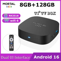 2026 New Smart TV Box T1+ RK3518 Android 16 WiFi 6 BT 5.4 Dual UI Interface 8K Ultra HD 8GB RAM 128GB ROM Smart Media Player
