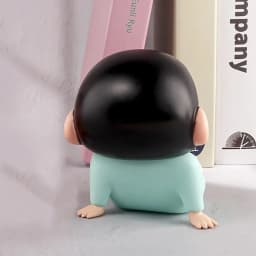 Crayon Shin-Chan Figures Phone Holder Kawaii Anime Desktop Ornaments Cartoon Watching TV Phone Support Cute Doll Decorations