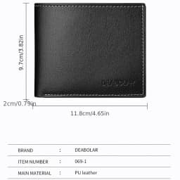 Pu Leather Men Short Wallet Thin Style Folding Young Men Credit Card Holder Wallet
