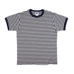 Ok8105 Men T-Shirt Summer Personality Fashion Youth Slim Fit Round Neck Color Matching Pinstripe Short Sleeve Thick Pullover Tee