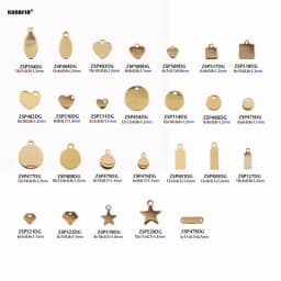 Good polishing golden color Customized Laser engraving logo Tags stainless steel Labels jewelry Tab parts accessories