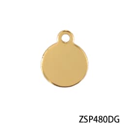 Good polishing golden color Customized Laser engraving logo Tags stainless steel Labels jewelry Tab parts accessories