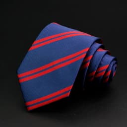 New Men's Tie Classic Stripe 7cm Jacquard Red Blue Green Necktie Daily Wear Cravat Wedding Party Dress Accessories Gift For Man