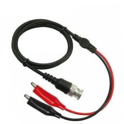 JX 1PCS BNC Male Plug to Dual Hook Clip Alligator Clip Banana Plug Test Lead for Oscilloscope/Multimeter