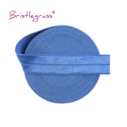 BRISTLEGRASS 2 5 10 Yard 5/8" 15mm Solid Shiny Fold Over Elastic FOE Spandex Satin Band Tape Hair Tie Headband Dress Sewing Trim