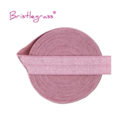 BRISTLEGRASS 2 5 10 Yard 5/8" 15mm Solid Shiny Fold Over Elastic FOE Spandex Satin Band Tape Hair Tie Headband Dress Sewing Trim