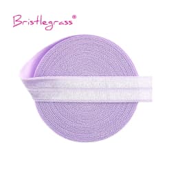 BRISTLEGRASS 2 5 10 Yard 5/8" 15mm Solid Shiny Fold Over Elastic FOE Spandex Satin Band Tape Hair Tie Headband Dress Sewing Trim