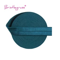 BRISTLEGRASS 2 5 10 Yard 5/8" 15mm Solid Shiny Fold Over Elastic FOE Spandex Satin Band Tape Hair Tie Headband Dress Sewing Trim