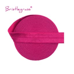 BRISTLEGRASS 2 5 10 Yard 5/8" 15mm Solid Shiny Fold Over Elastic FOE Spandex Satin Band Tape Hair Tie Headband Dress Sewing Trim