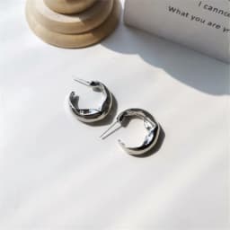 Minimalist Brand Hoop Circle Earring Woman 2022 New Vintage Gold Color korean Scrub Statement Big Earrings Accessories brincos