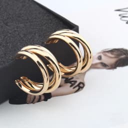 Minimalist Brand Hoop Circle Earring Woman 2022 New Vintage Gold Color korean Scrub Statement Big Earrings Accessories brincos