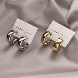 Minimalist Brand Hoop Circle Earring Woman 2022 New Vintage Gold Color korean Scrub Statement Big Earrings Accessories brincos