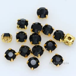100p 3mm color Sew on crystal glass Diamante Rhinestone jewels Gold Cup Claw Montees 4hole Sewing Stone Beads DIY craft clothes