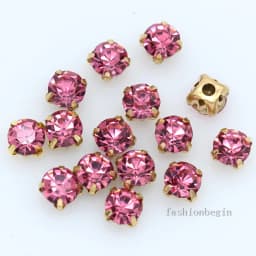 100p 3mm color Sew on crystal glass Diamante Rhinestone jewels Gold Cup Claw Montees 4hole Sewing Stone Beads DIY craft clothes