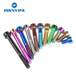 Wanyifa Titanium Ti Bolts M6 x 10 15 16 18 20 25 30 35 40 45 50 55 60 65mm Screw for Bicycle Headset Brake