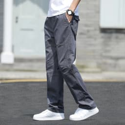 Cotton Cargo Trousers Men Work Pants Sports Casual Jogging Training High Quality Overalls Korean Plus Size Loose Straight Pants