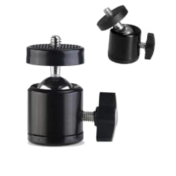 Aluminum Alloy 360° Rotatable Mini Ball Head with 1/4" Screw for DSLR Camera Tripod Phone Mount Vlog Photography