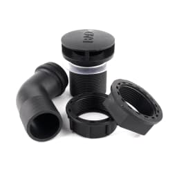 20mm~38mm Bucket Bottom Outlet Pipe Connectors Aquarium Elbow Bulkhead Connector Drain Agricultural Sprayer Agitator Joints