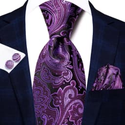 Navy Blue 63inches Mens Tie Set Extra Long Ties for Men Handkerchief Woven Classic Mens 160cm Necktie Pocket Square