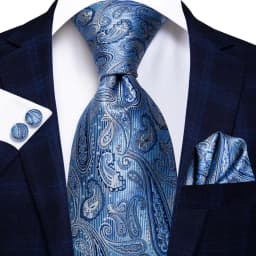 Navy Blue 63inches Mens Tie Set Extra Long Ties for Men Handkerchief Woven Classic Mens 160cm Necktie Pocket Square