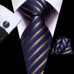 Navy Blue 63inches Mens Tie Set Extra Long Ties for Men Handkerchief Woven Classic Mens 160cm Necktie Pocket Square