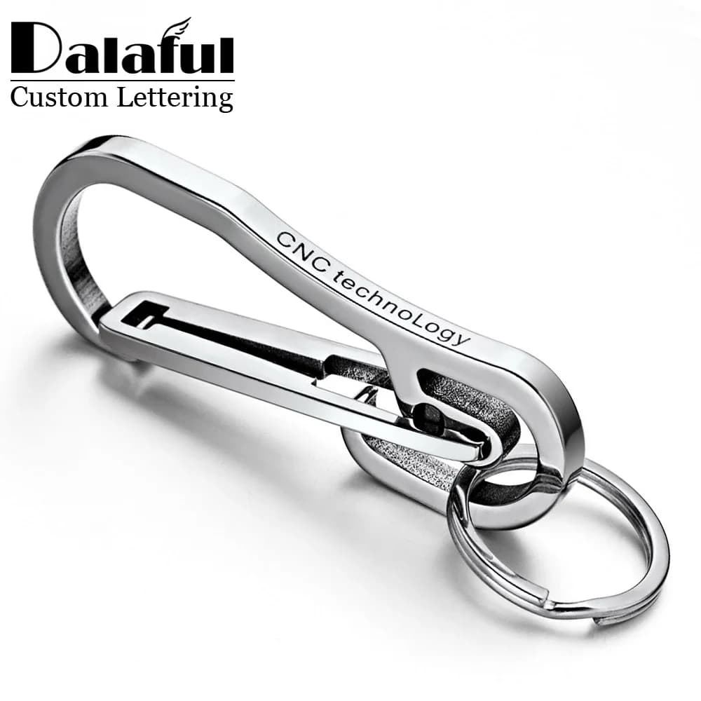 Stainless Steel Keychain Custom Lettering High-grade Keyring Personalized For Men's Car Buckle Key Chain Ring Holder K415