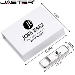 JASTER USB 3.0 Flash Drive 128GB Square Leather with BOX Free custom logo Pen drive 32GB 64GB Memory stick Creative gift U disk