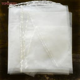TOPQUEEN V107 Long Bridal Veils Crystal Beaded Wedding Veil With Crystal Edge 1 Tier Super Soft Bride To Be Veil Short