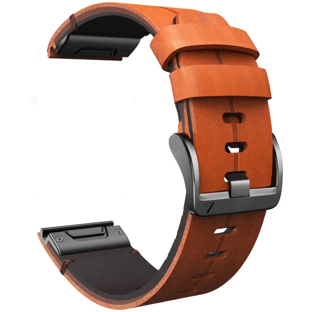 ANBEST 26mm Watchband for Garmin Fenix 7X/6X Pro/6X/5X/5X Plus Genuine Leather Strap 22mm for Fenix 6/6 Pro/5/7 Band