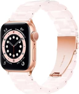 Resin Strap for Apple Watch Band 44mm 40mm 45mm 49mm 38mm 42mm 41mm Fashion Wrist Band for IWatch Series 8 7 6 5 4 3 2 1 Ultra