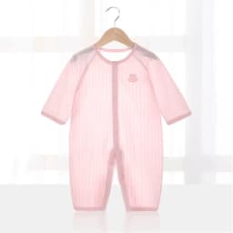 Baby Thin Summer Jumpsuit Clothes Short Sleeve Romper Boy Newborn Solid Girl Sleep Gown Infant Organic Cotton Rompers