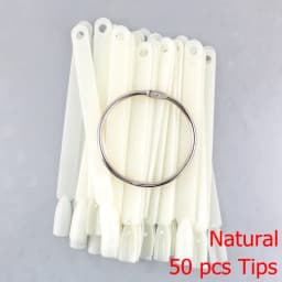 False Nail Tips fan Nature Clear Black 12/24/32/50 pcs/set Finger Full Card Nail Art Display Practice Polish all for Manicure