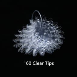 False Nail Tips fan Nature Clear Black 12/24/32/50 pcs/set Finger Full Card Nail Art Display Practice Polish all for Manicure
