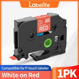 6/9/12/18/24mm TZ-White Label Lamination Ribbon TZE231 TZE241 TZE251 TZE221 Compatible for Brother Label Printer PT-H100 PTD600