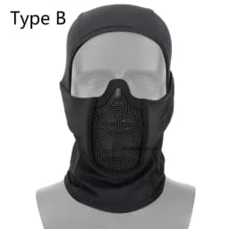 Tactical Full Face Steel Mesh Mask Hunting Airsoft Paintball Mask Headgear CS Game Motorcycle Shooting Cycling Protective Masks