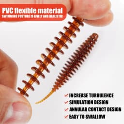 2021 Supercontinent Worm Bait Soft Bait Tanta 49mm 65mm Fishing Lures Pesca Carp Fishing Bass Lure Isca Artificial PVA